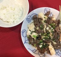 輕鬆上菜的豆腐炒牛肉