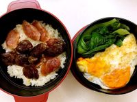 お弁当-170920-簡簡單單臘味飯