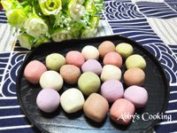 五彩糯米豆腐湯圓