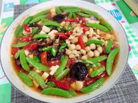 菇菇燴豆腐佐甜豆(水波爐料理)