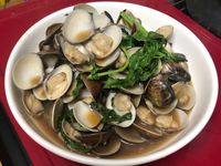 塔香蒜味炒蛤蜊-飽滿多汁不乾扁