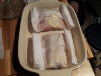 烤紙包鮭魚鴻喜菇