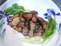 煎醃老半天鹹豬肉