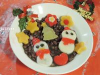 聖誕雪人湯圓紅豆湯