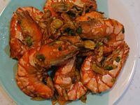 蒜片椒鹽蝦