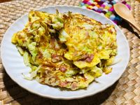 簡單好吃的火腿高麗菜烘蛋