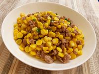 玉米炒肉末