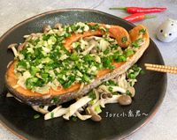 蔥鹽菇菇鮭魚