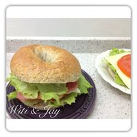 [Witi✿Kitchen]火腿起司蛋貝果