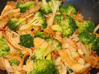 椒鹽豆乾豆包拌炒花椰菜