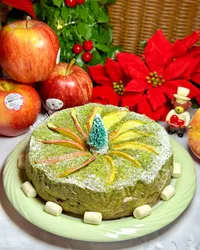 低卡蘋果抹茶燕麥蛋糕