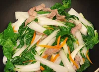 奶油白菜炒肉片