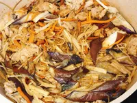 醬香肉末茄子炒金針菇