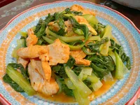 韓國辣醬醃雞胸炒青江菜