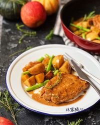 日常便當菜｜香料蘋果豬排佐南瓜甜豆