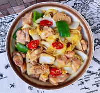 味噌雞肉炒蔬菜