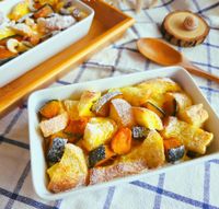 栗子南瓜烤麵包布丁