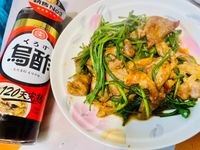 醋香炒水蓮肉片