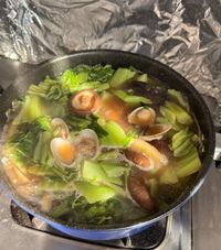 芥菜老菜埔蛤蜊雞湯