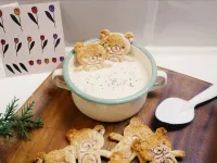 懶人料理「奶油蘑菇濃湯」跟小熊一起泡澡♪