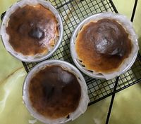 綠豆沙蔓越莓巴斯克蛋糕