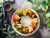 蘋果牛肉聖誕花圈