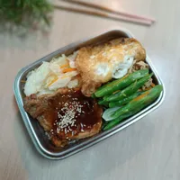 蒜醬里肌肉時蔬便當