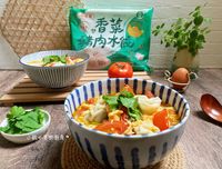 蕃茄蛋花香菜水餃