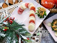 聖誕魔法柺杖溫沙拉｜紅白蘋果花圈🥗