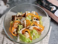 益活雞胸肉甜椒生菜沙拉佐果醋