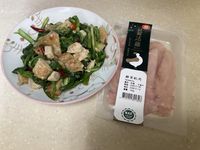 益活雞清胸肉-雞肉炒茼蒿