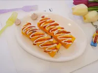 好吃的「雞蛋熱狗捲」小孩好喜歡。