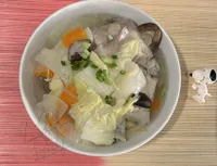 零廚藝系列：蒜頭白菜香菇雞湯