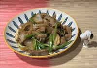 零廚藝系列：蔥爆梅花豬肉條