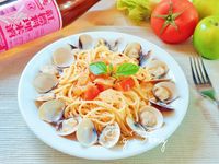 酒蒸蛤蜊蕃茄義大利麵