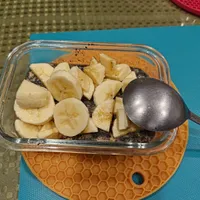 黑糖芝麻鮮奶布丁(香蕉)