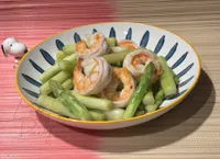 零廚藝系列：鮮蝦炒蘆筍