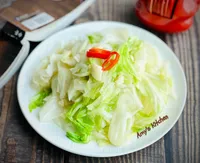 餐廳的炒青菜-高麗菜