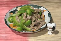 零廚藝系列：青椒炒肉絲