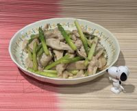 零廚藝系列： 蘆筍炒雞柳條