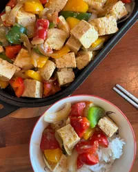 鐵板彩椒豆腐