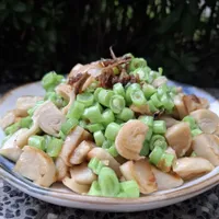 快速料理-XO醬炒四季豆麵腸