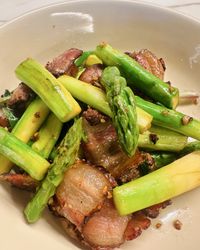 蘆筍炒培根
