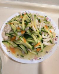 櫛瓜炒美白菇.冷鍋冷油