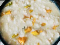 南瓜雪白菇鹹粥簡單作