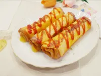 平底鍋「起士吐司捲」酥脆又拉絲～