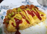 超簡單微波爐蛋包飯