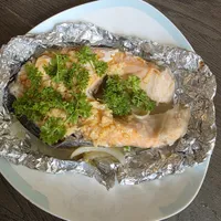 奶油香蒜鮭魚