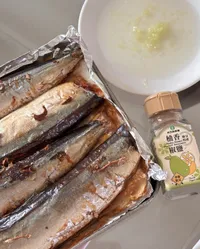 小烤箱烤秋刀魚