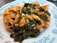 高蛋白料理～茄汁燒豆包海帶芽